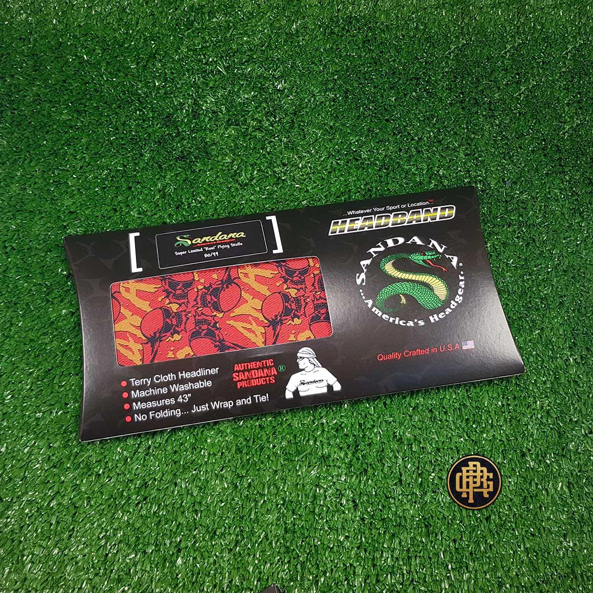 Headband - "RUST" Flying Skulls - 80 of 99