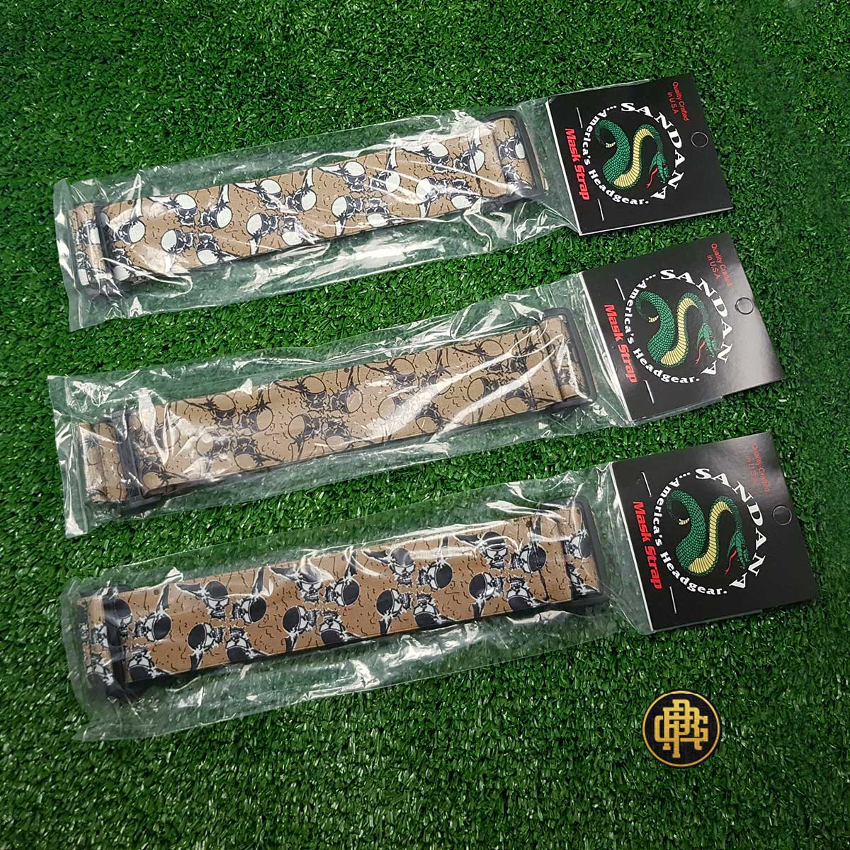 Sublimation Goggle Strap - Flying Skull - Earth Tone Collection